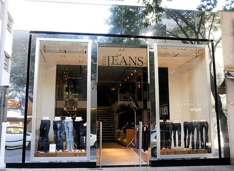 Real The Jeans Boutique store with a denim window display