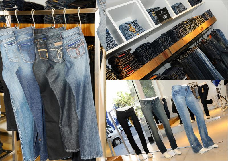 Denim products displayed at The Jeans Boutique