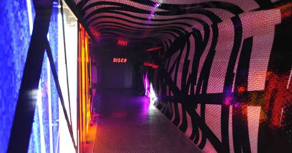 Interior entrance of Disco Club in São Paulo