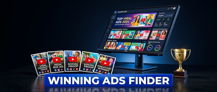 BlueFX illustration of the Winning Ads Finder feature